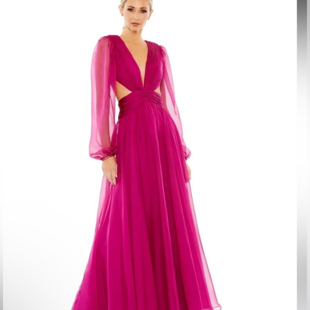 MAC DUGGAL pink backless gown NWT $598